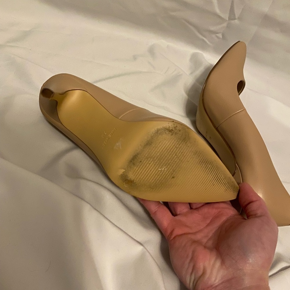 NINE WEST PUMPS cream/nude SIZE 7 - Picture 8 of 9